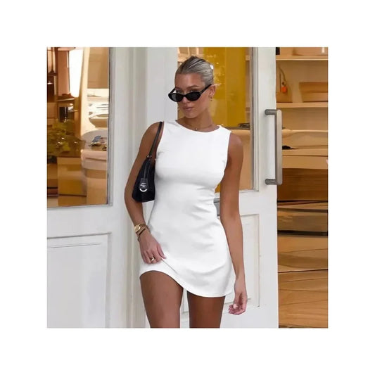 Slim Waist Bodycon Sleeveless Mini Dress