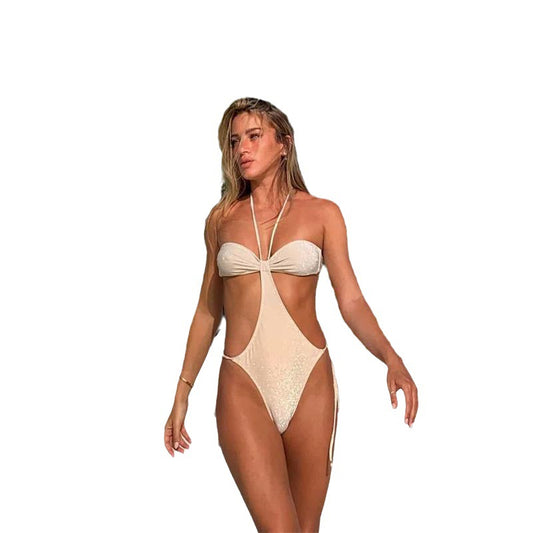 Sexy Halter Strap One-Piece Swimsuit
