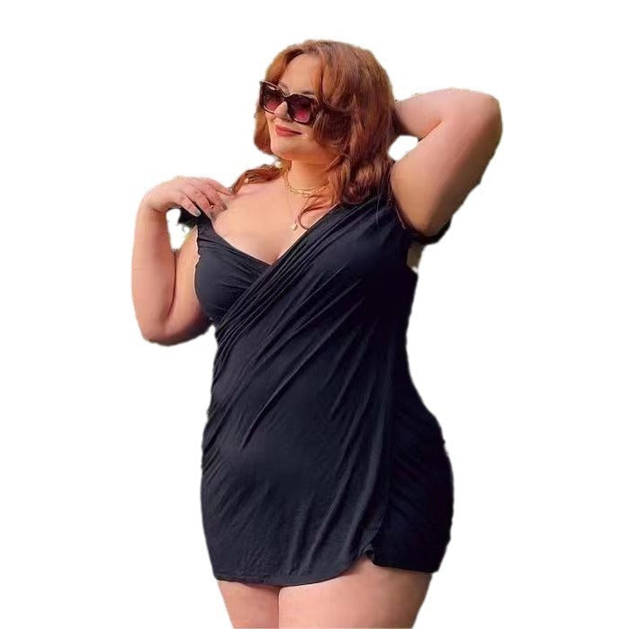 Plus Size Backless Camisole Swimsuit