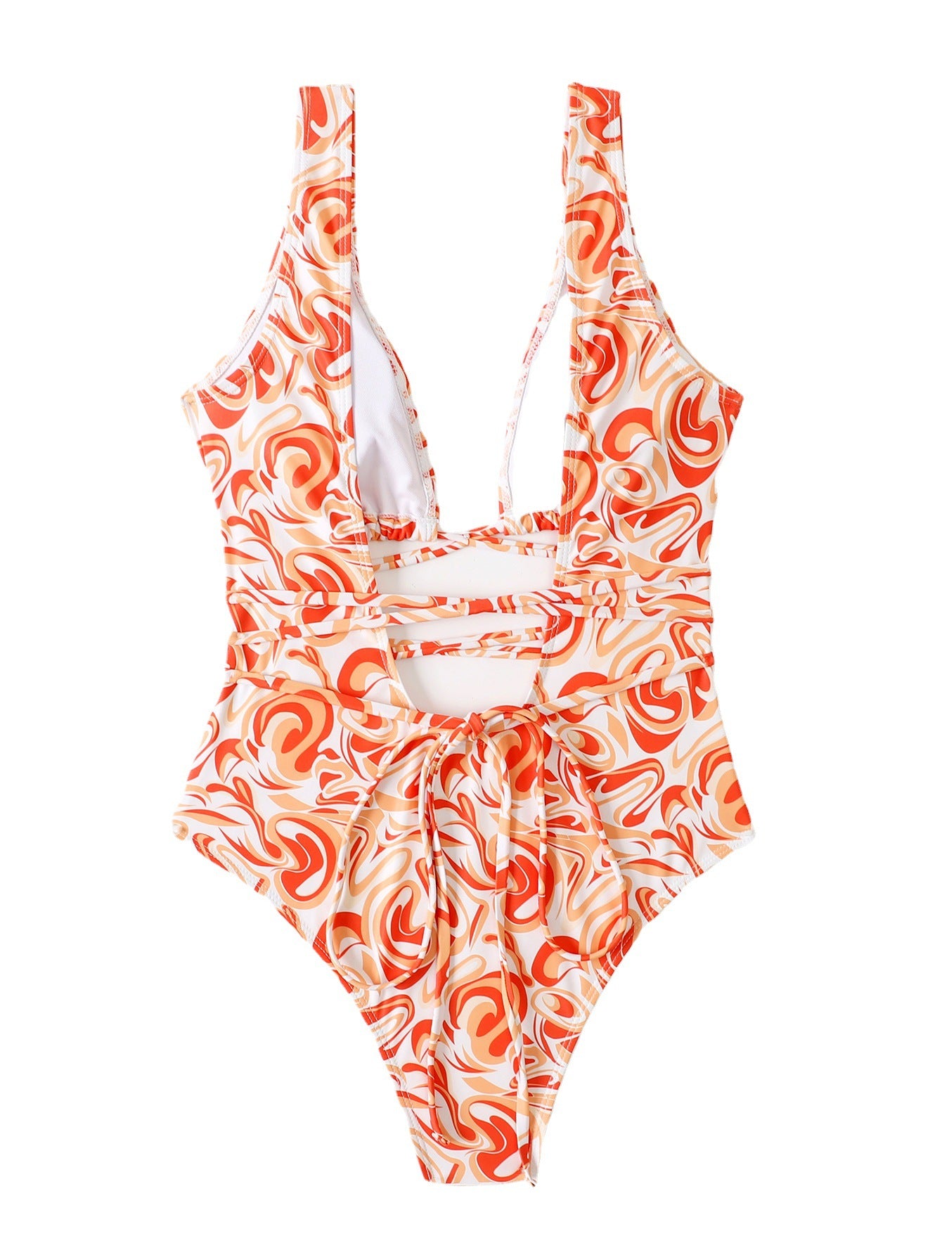 Sexy Print Tight One-Piece Swimsuit