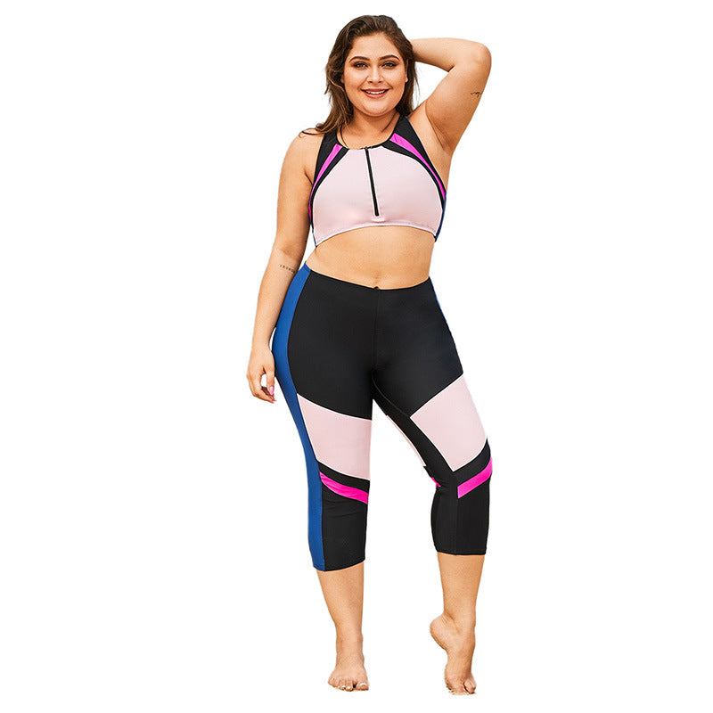 High Waist Conservative Two-Piece Swimsuit