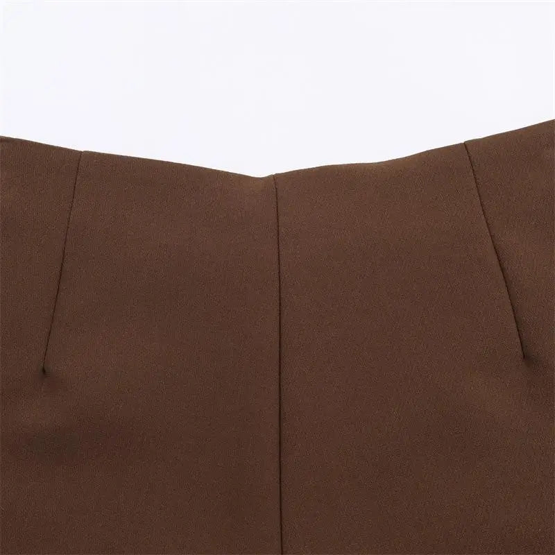 Asymmetrical Solid Mini Skirt