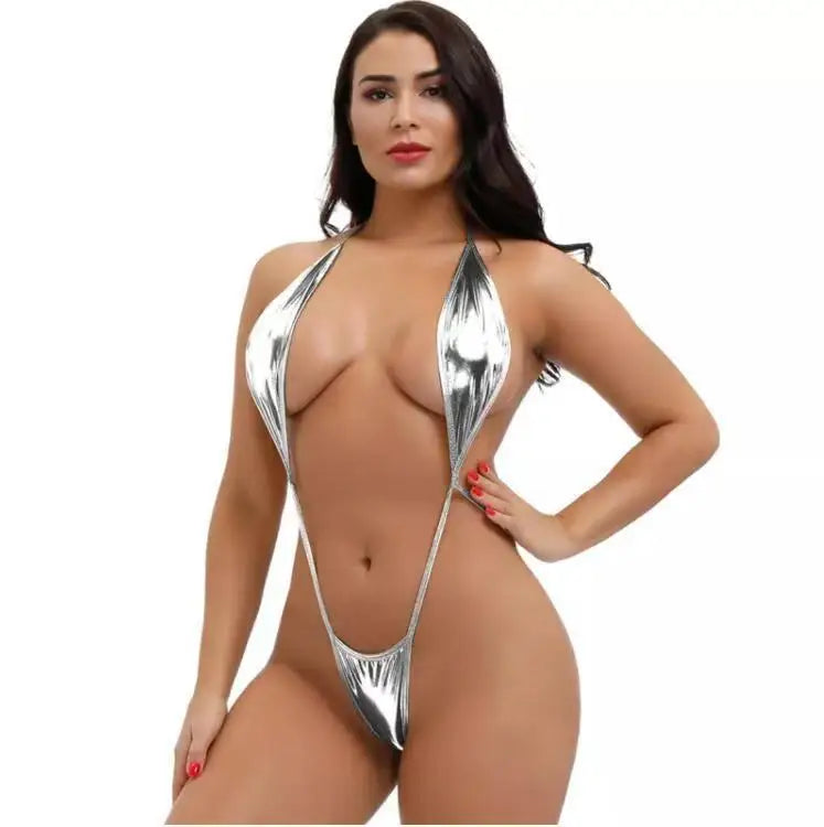 Latex Catsuit One-Piece Lingerie Set