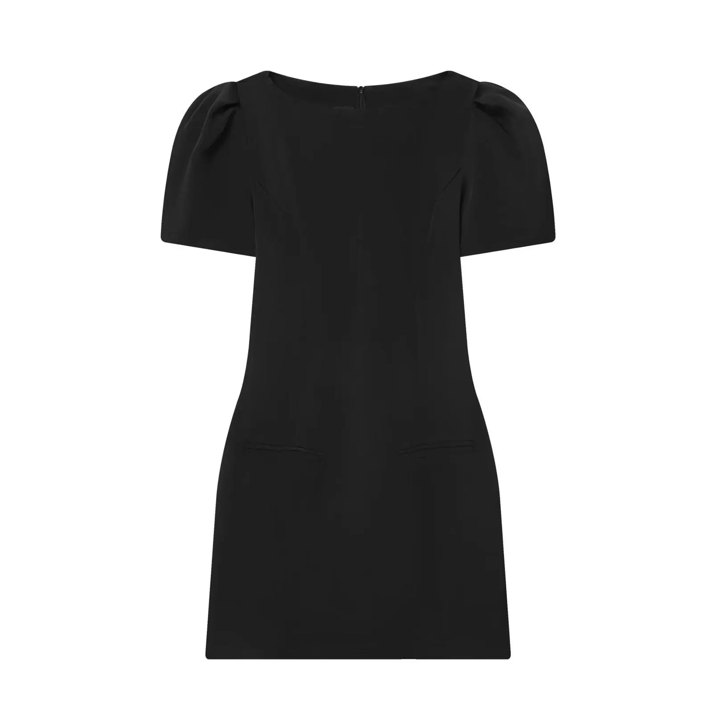 Boat Neck Puff Sleeve Bodycon Mini Dress