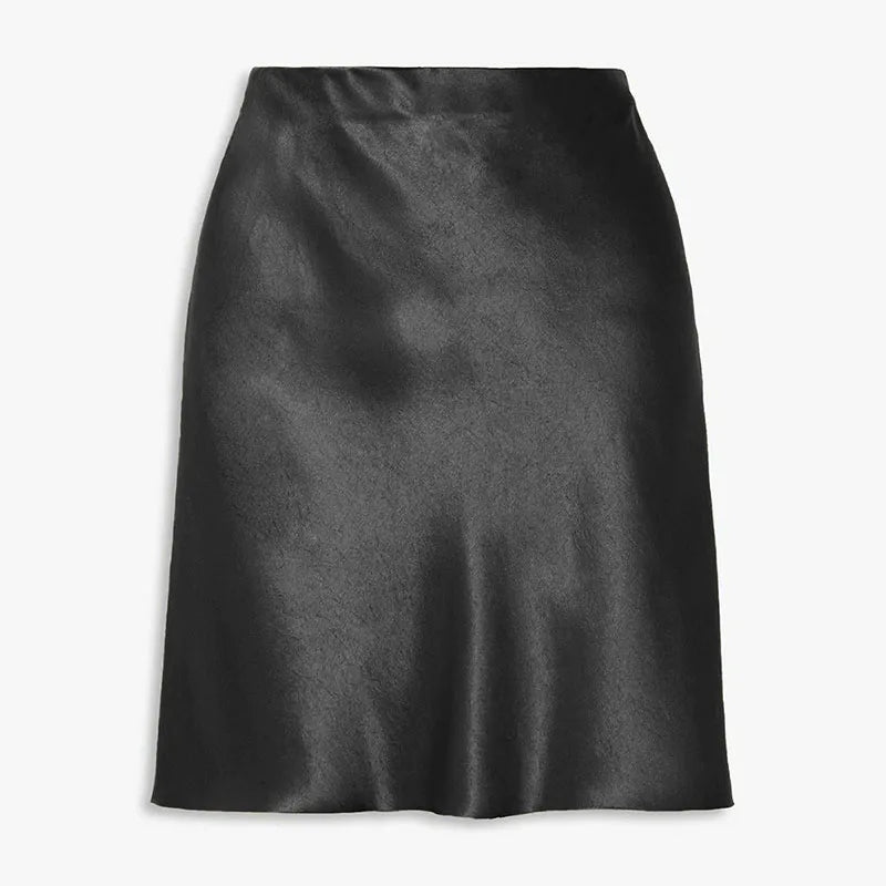 Satin Acetate Evening Mini Skirt