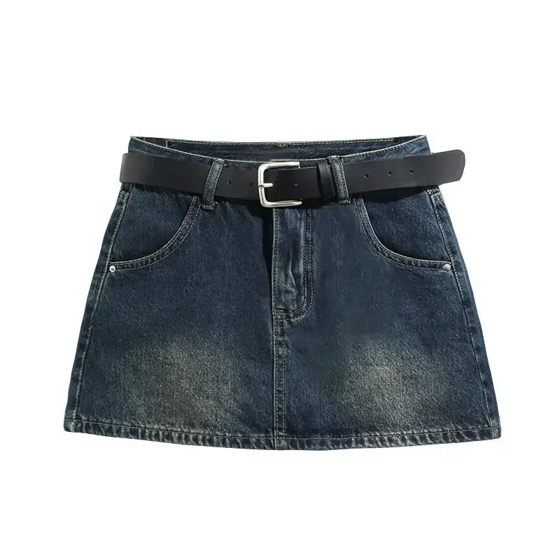 Y2K High-Waist Denim Mini Skirt