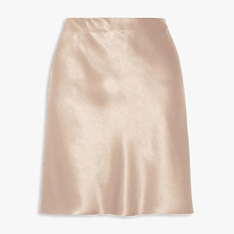 Satin Acetate Evening Mini Skirt