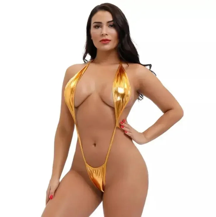 Latex Catsuit One-Piece Lingerie Set