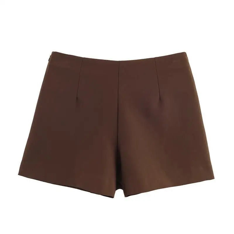 Asymmetrical Solid Mini Skirt
