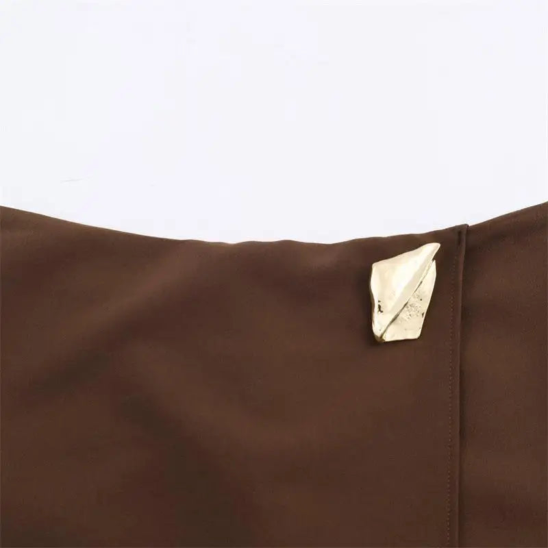 Asymmetrical Solid Mini Skirt