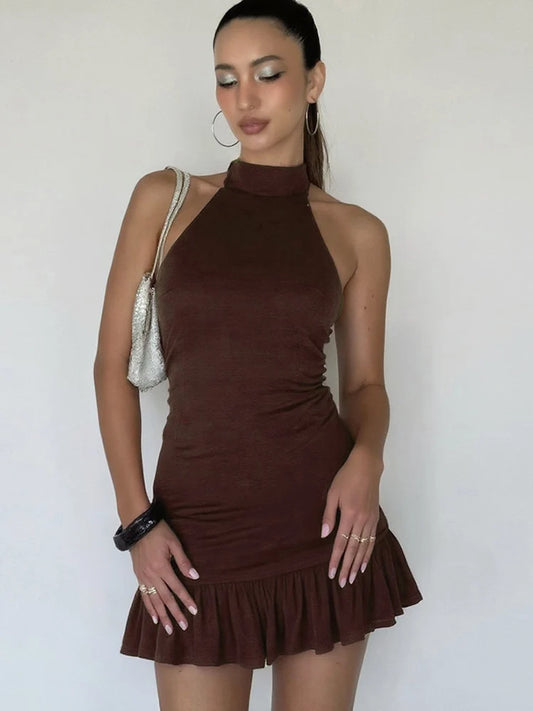 Backless Sleeveless Bodycon Mini Dress