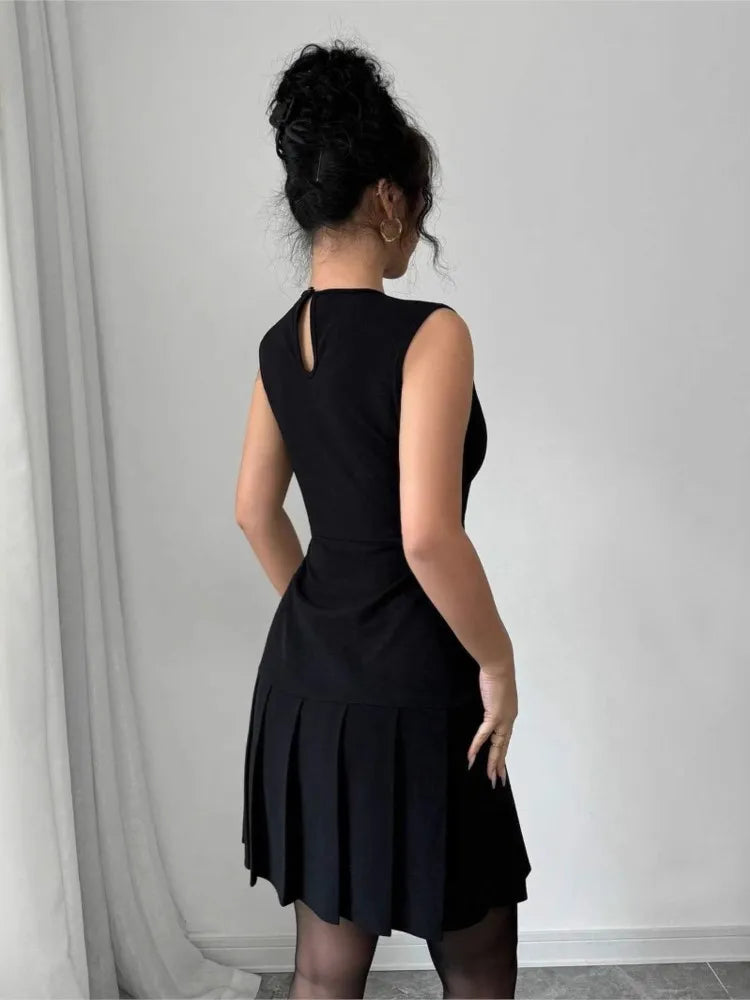 O-Neck Sleeveless Mini Dress