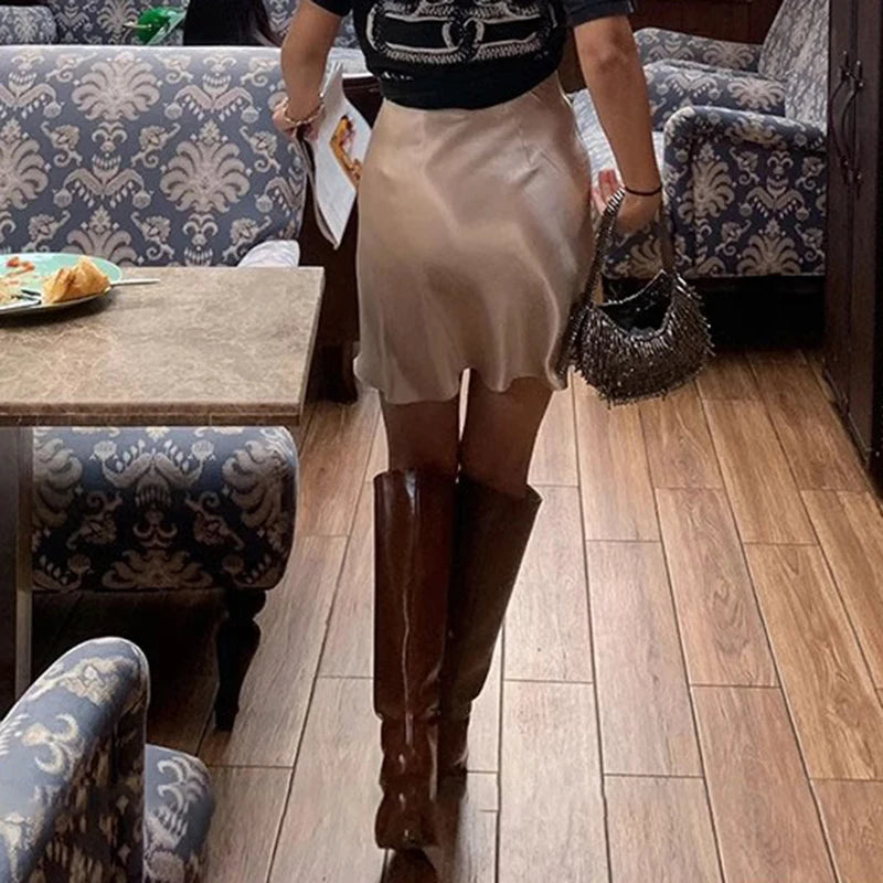 Vogue Acetate A-Line Mini Skirt
